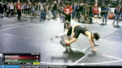 120 lbs Quarterfinal - Corbyn Dare, Bear Cave Wrestling Club vs Adrian Bondo, Westside Wrestling Club