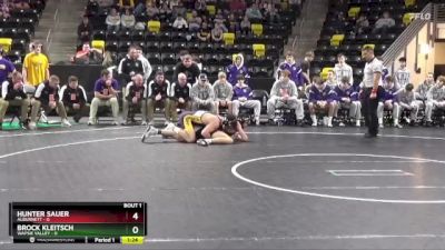 175 lbs Quarterfinal - Hunter Sauer, Alburnett vs Brock Kleitsch, Wapsie Valley