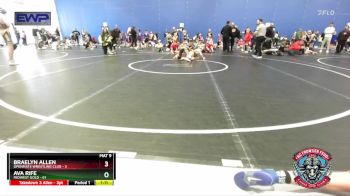110 lbs Semis (4 Team) - Braelyn Allen, OpenMats Wrestling Club vs Ava Rife, Midwest Gold
