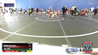 110 lbs Semis (4 Team) - Braelyn Allen, OpenMats Wrestling Club vs Ava Rife, Midwest Gold