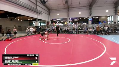 150 lbs Quarterfinal - Haleigh Bodin, NTX Wrestling vs Gibson Dozier, Spring Klein Wrestling Club