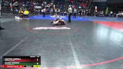 134 lbs Cons. Round 4 - Jaxton Carroll, Vandalia Jr WC vs Hazen Murray, St. Charles WC