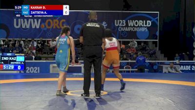 72 kg Repechage #2 - Divya Kakran, Ind vs Alexandra Zaitseva, Kaz