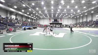 124 lbs Round 3 (3 Team) - Muntathar Abbas, Niagara Wheatfield Sr HS vs Aaron Wescott, Cicero-No.Syracuse HS