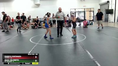 80 lbs 3rd Place Match - Enzo Diloreto, NY Hammers vs Marco Costanzo, Validus