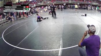 113 lbs Cons. Round 3 - Isabella Crider, Bridgeport Wrestling Club vs Aubree Dubbs, Jr. Viking Wrestling Club