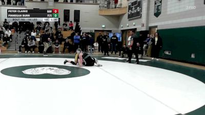 190 lbs 3rd Place - Peter Clarke, Hanover vs Finnegan Burr, Plymouth South