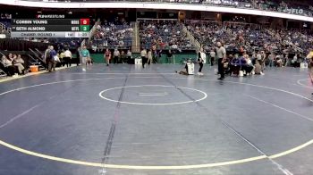 2A 126 lbs Champ. Round 1 - Seth Almond, Mt Pleasant vs Corbin Young, Madison High School