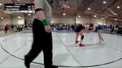 120 lbs Cons. Round 5 - Isabelle Singer, Huntley vs Mia Thompson, Sandusky