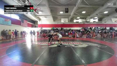 Boys 128 lbs Cons. Round 1 - Brayden Magpusao, Paradise Boys vs Trey Morris, East Nicolaus Boys