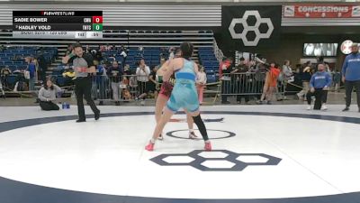 120 lbs Cons. Semis - Sadie Bower, Contenders Wrestling Academy vs Hadley Vold, Team Nazar Training Center