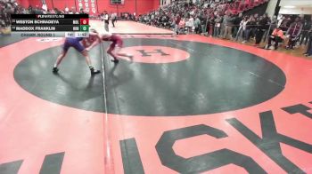 132 lbs Champ. Round 1 - Weston Schradeya, MOLINE vs Maddox Franklin, Rockton (HONONEGAH)