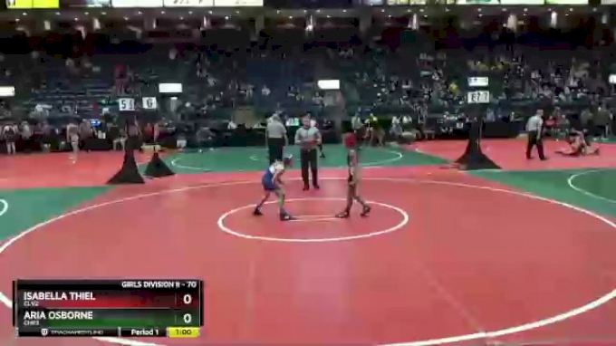 70 lbs 3rd Place Match - Aria Osborne, CHP3 vs Isabella Thiel, CLV2