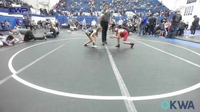 76 lbs Rr Rnd 5 - Weston Rutledge, Carl Albert vs Paisley Jones, Tecumseh Youth Wrestling