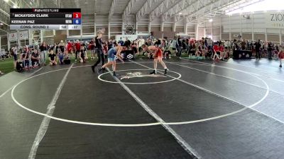 110 lbs Cons. Round 2 - McKayden Clark, Utah vs Keenan Paz, Nevada