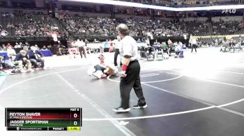 165 Class 1 lbs Quarterfinal - Peyton Shaver, St. Pius X (Festus) vs Jagger Sportsman, Marceline