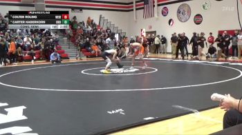 120 lbs Cons. Semi - Colten Roling, West Delaware, Manchester vs Carter Haberkorn, Charles City