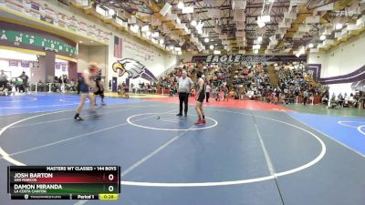 144 Boys Cons. Round 2 - Josh Barton, San Marcos vs Damon Miranda, La Costa Canyon