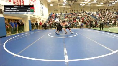 Boys 285 lbs Cons. Semi - Attia Gabriel, San Lorenzo Valley Boys vs Trevor Wilson, Serra Boys