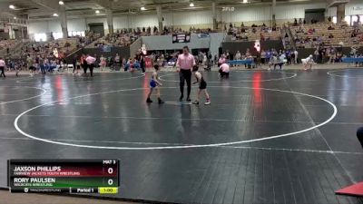 65 lbs Cons. Round 2 - Jaxson Phillips, Fairview Jackets Youth Wrestling vs Rory Paulsen, Wildcats Wrestling