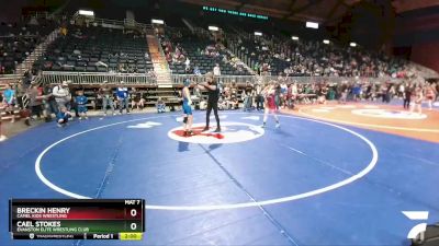 102 lbs Quarterfinal - Breckin Henry, Camel Kids Wrestling vs Cael Stokes, Evanston Elite Wrestling Club