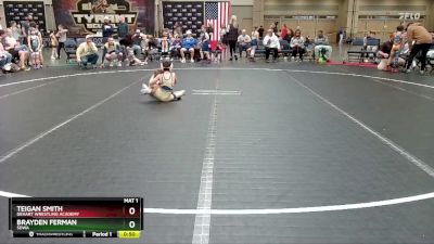 56 lbs Champ. Round 1 - Brayden Ferman, SDWA vs Teigan Smith, Dehart Wrestling Academy