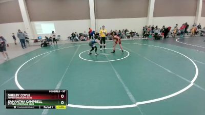 97 lbs Cons. Round 1 - Samantha Campbell, Cypress Wrestling Club vs Shelby Coyle, Amped Wrestling Club