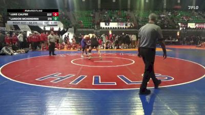 5A 215 lbs 1st Place Match - Luke Calfee, Scottsboro vs Landon Mckendree, Springville