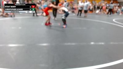 70 lbs Semifinal - Christopher Licausi, Knights Youth Wrestling vs Wyatt Berry, White Knoll