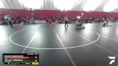 220 lbs 3rd Place Match - Michael Keberlein, Wisconsin vs Mason Mandurano, Belmont-Platteville Youth Wrestling Club