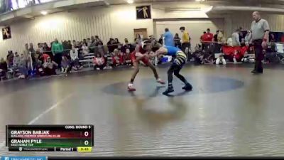 70 lbs Cons. Round 5 - Graham Pyle, East Noble TUF vs Grayson Babjak, Bulldog Premier Wrestling Club