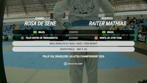 Daniel Rosa vs Rodrigo 2026 PBJJF Sul Brasileiro Jiu-Jitsu Championships