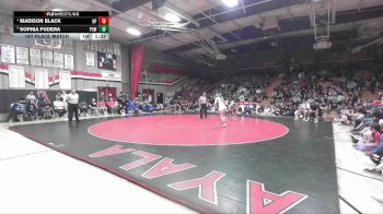 130 lbs 1st Place Match - Madison Black, Newbury Park vs Sophia Fodera, Poway