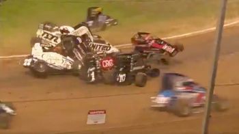Massive Midget Pile-Up | Midget Feature at Western Springs Speedway