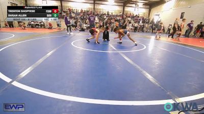 61 lbs Consolation - Trenton Shoptese, Ponca City Wildcat Wrestling vs Dugan Allen, Barnsdall Youth Wrestling