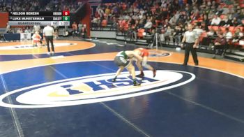 1A 138 lbs Quarterfinal - Nelson Benesh, Oregon vs Luke Munsterman, Coal City