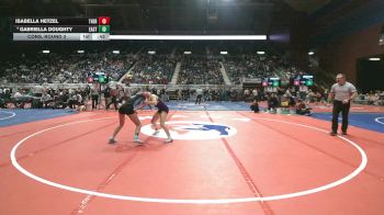 110 lbs Cons. Round 3 - Gabriella Doughty, Cheyenne East vs Isabella Hetzel, Thermopolis