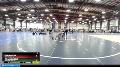 76 lbs Rd# 8- 12:30pm Saturday Final Pool - Esai Koethe, Iowa Black vs Ethan Harris, Minion Black