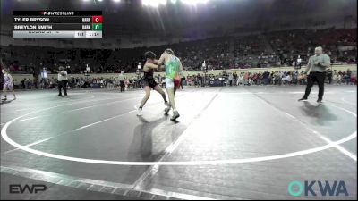 140 lbs Round Of 16 - Tyler Bryson, Harrah Little League Wrestling vs Breylon Smith, Darko Valley Wolf Pack