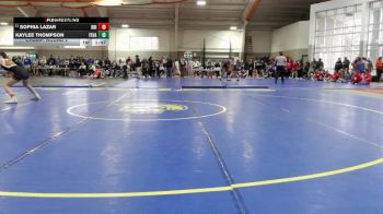 120 lbs Champ. Round 2 - Sophia Lazar, Brighton (Girls) vs Kaylee Thompson, Teays Valley High School