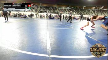 119 lbs 3rd Place - Benjamin Armstrong, Collinsville Cardinal Youth Wrestling vs Jett Sisemore, Team Tulsa Wrestling Club