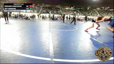 119 lbs 3rd Place - Benjamin Armstrong, Collinsville Cardinal Youth Wrestling vs Jett Sisemore, Team Tulsa Wrestling Club