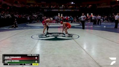 4A 139 lbs Cons. Round 2 - Aaron Romero, Taos vs John Fernandez, Robertson