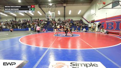 125 lbs Consi Of 4 - Nicole McCLennan, Broken Arrow Girls vs Baylin Maynard, Sand Springs HS