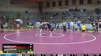 285 lbs Finals (2 Team) - Jacob Mueller, Boonville vs Hunter Kolley, Heritage Hills