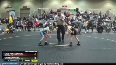 56 lbs Cons. Semi - Cade Moeggenberg, Glen Lake vs Logan Jaggers, Delta Wrestling Club Inc.