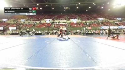 250 lbs Cons. Semi - Jacob Christofalos, Powell Wrestling Club vs Eli Spross, South Central Punishers