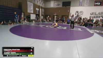 85 lbs Finals (2 Team) - Preston Stratton, Southeast vs Garret White, Thermopolis Middle School