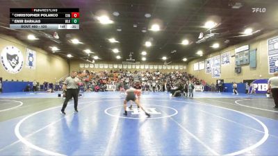 120 lbs 7th Place Match - Emir Barajas, Woodlake vs Christopher Polanco, Coalinga