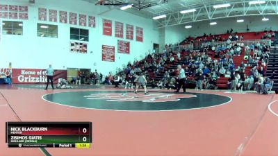 144 lbs Round 3 - Nick Blackburn, Mentor vs Zisimos Giatis, Highland (Medina)